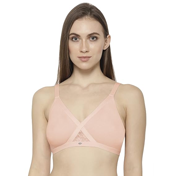 SOIE Comfortable Crossover Bra – Solid, Non-Padded, Non-Wired Full Coverage
